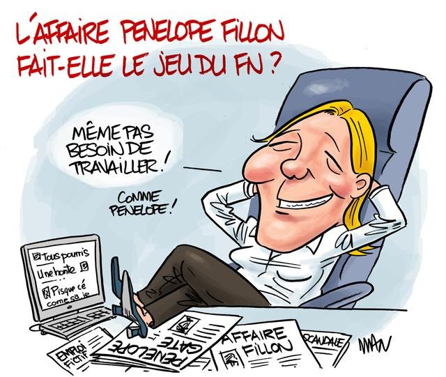 Dessin de presse : Penelopegate presse : Penelopegate