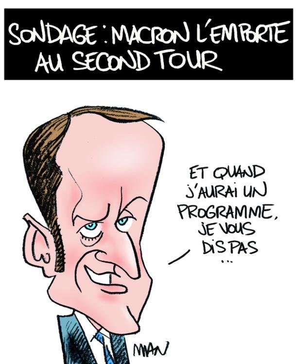 Dessin de presse : Macronsondage presse : Macronsondage