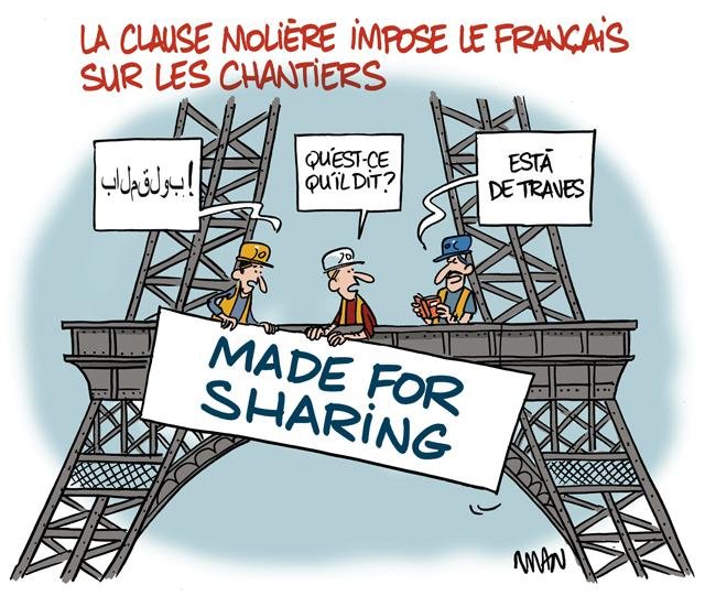 Dessin de presse : Clause Molière presse : Clause Molière