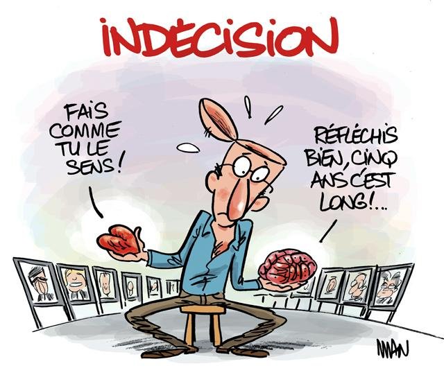 Dessin de presse : Indécision presse : Indécision