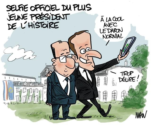 Dessin de presse : Selfie presse : Selfie