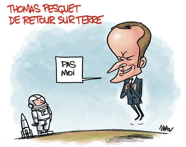 Dessin de presse : Pesquet presse : Pesquet