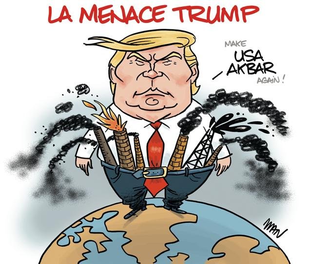 Dessin de presse : Menace Trump presse : Menace Trump