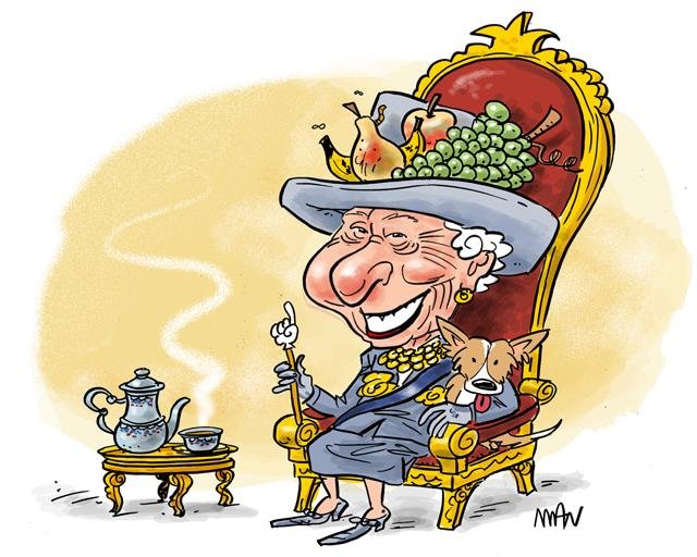 Caricature : Elizabeth II
