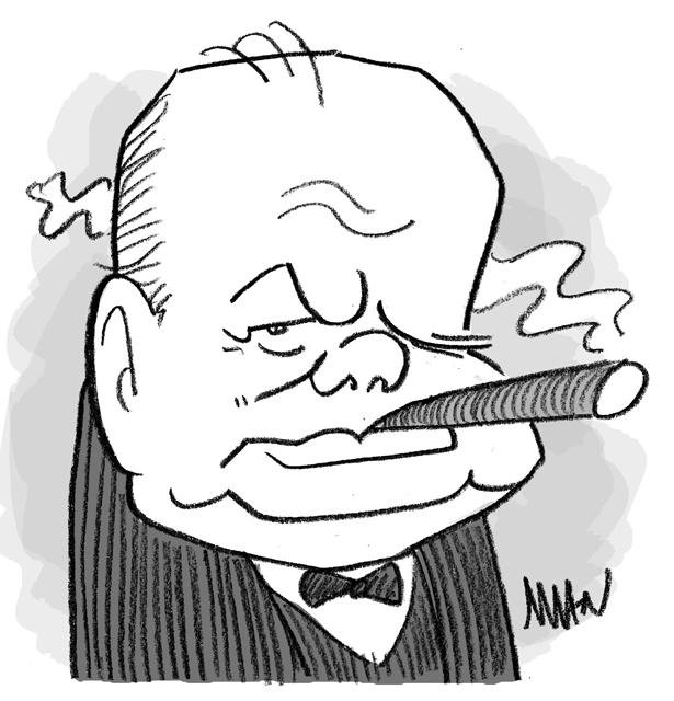Caricature : Churchill