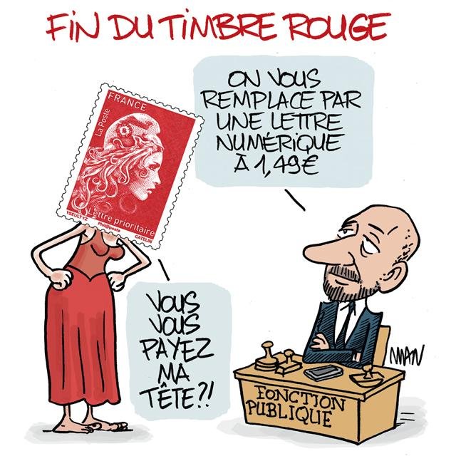 presse : Timbre rouge