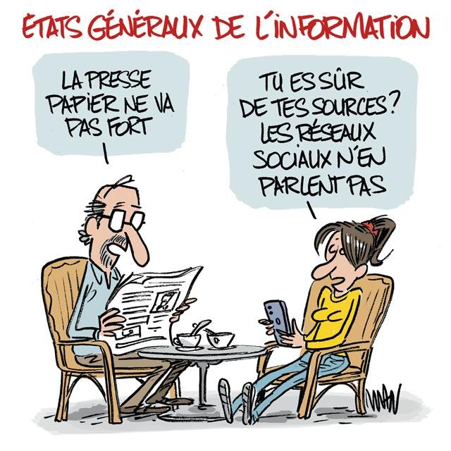 Dessin de presse : Information presse : Information