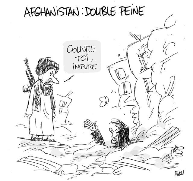 Dessin de presse : Double peine presse : Double peine