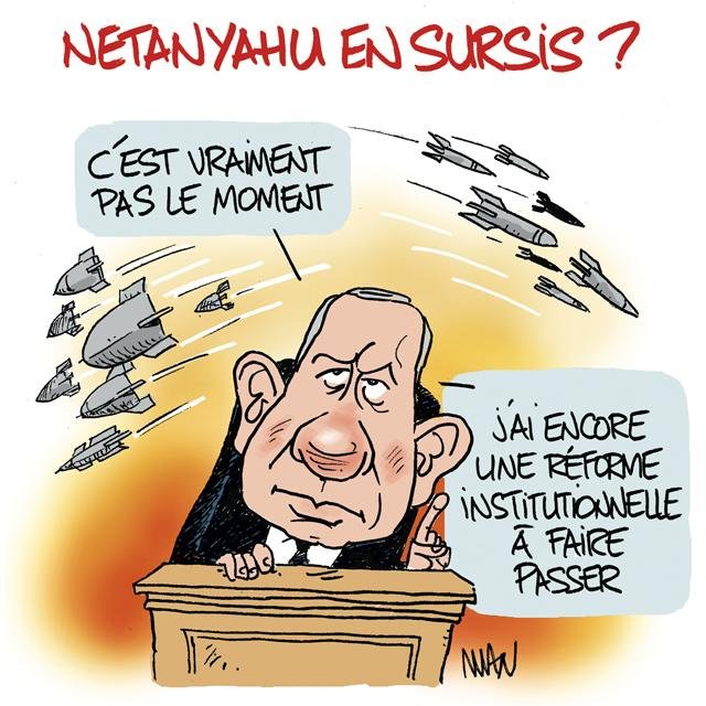 Dessin de presse : Netanyahouhou presse : Netanyahouhou