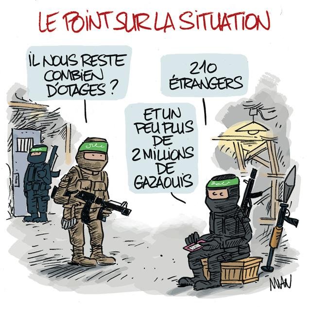 Dessin de presse : Hamas & otages presse : Hamas & otages