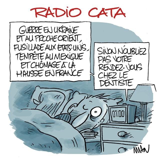 Dessin de presse : Radio Cata presse : Radio Cata