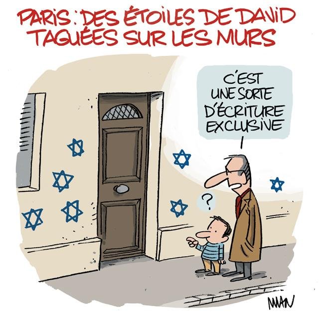 Dessin de presse : Etoiles de David presse : Etoiles de David