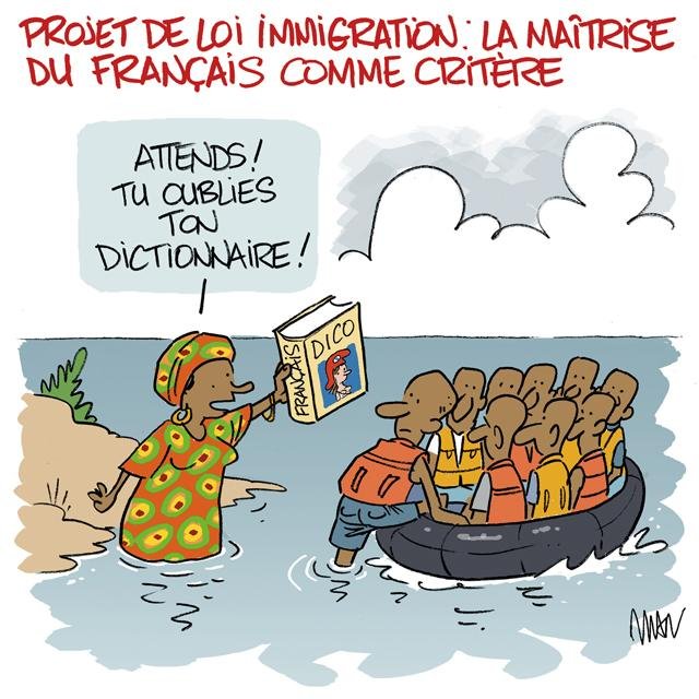 Dessin de presse : Immigration & dico presse : Immigration & dico