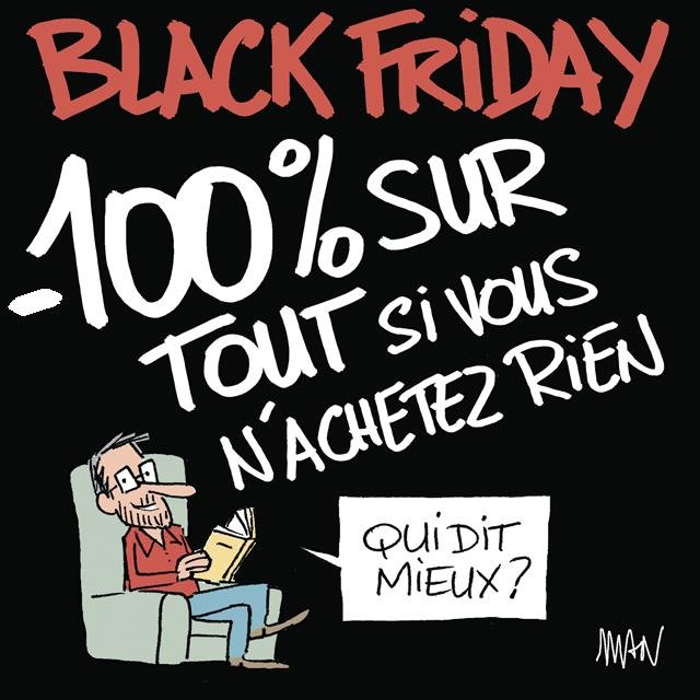 Dessin de presse : Black vendredi presse : Black vendredi