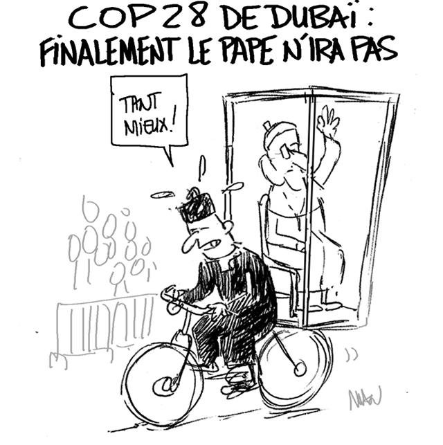 Dessin de presse : Pape & COP presse : Pape & COP