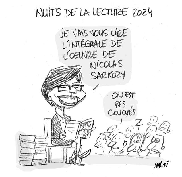 Dessin de presse : Nuits de la lecture presse : Nuits de la lecture