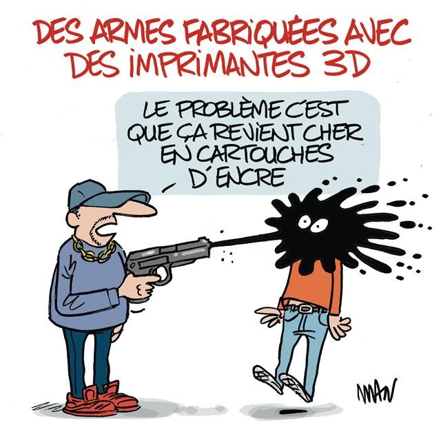 Dessin de presse : Armes 3D presse : Armes 3D