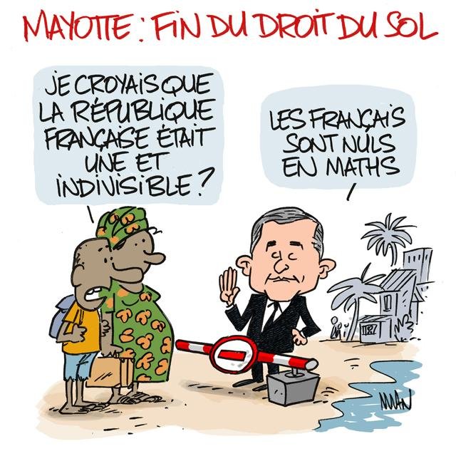 Dessin de presse : Droit du sol presse : Droit du sol
