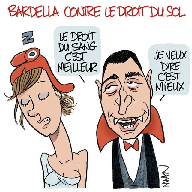 Dessin de presse : Droit du sang presse : Droit du sang