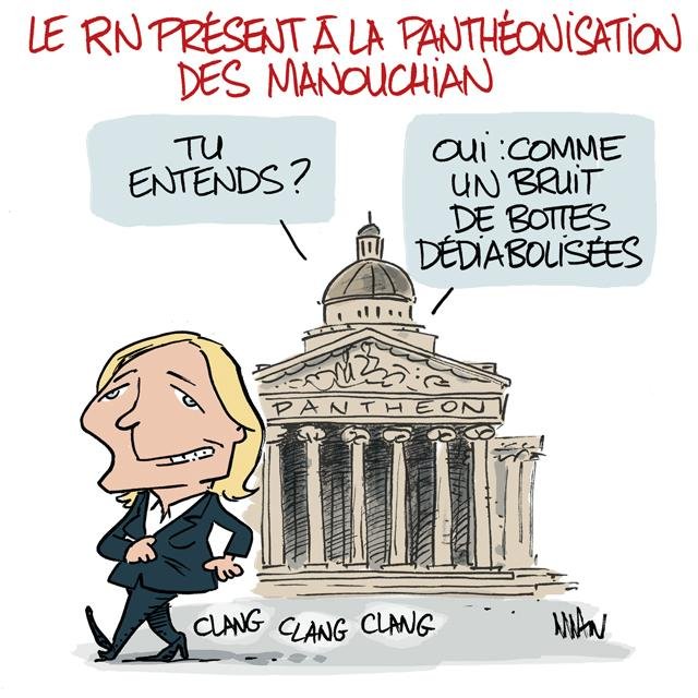 Dessin de presse : Panthéonisation presse : Panthéonisation