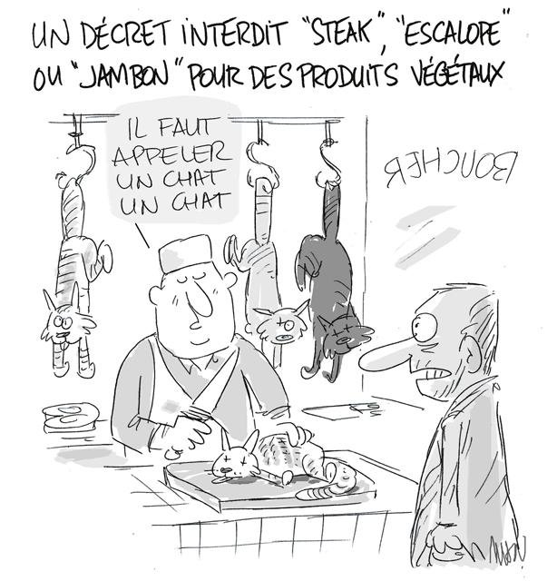 Dessin de presse : Viande végétale presse : Viande végétale