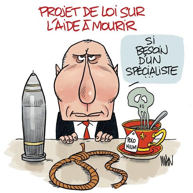 Dessin de presse : Aide à mourir presse : Aide à mourir