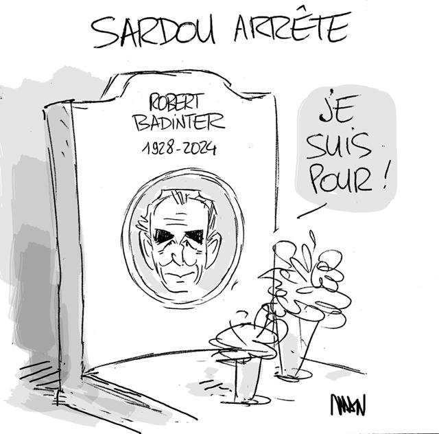 Dessin de presse : Sardou arrête presse : Sardou arrête