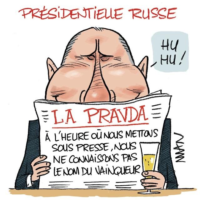 Dessin de presse : Pravda presse : Pravda