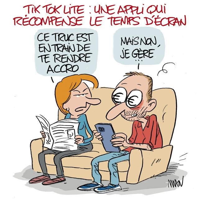 Dessin de presse : TikTok presse : TikTok